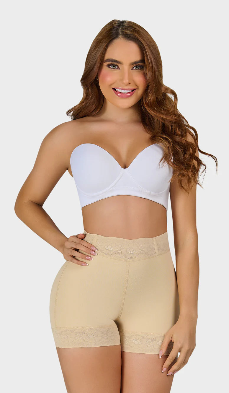STA-0321- Short extracorto con talle alto y levanta glúteos